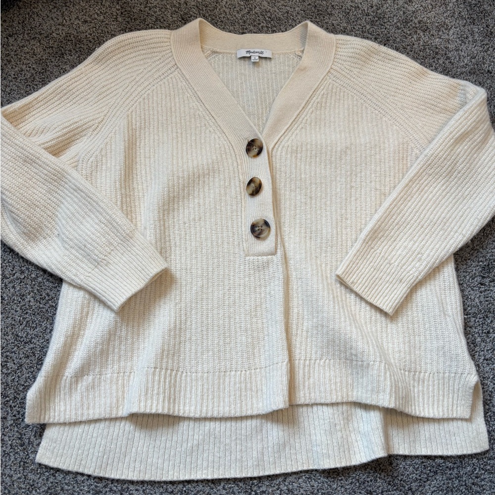 Madewell Cream Pullover Sweater